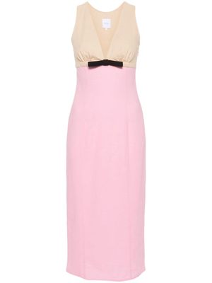 Patou two-tone midi dress - Pink