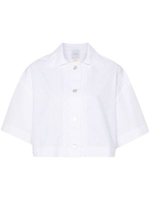 Patou wave-appliqué cropped shirt - White