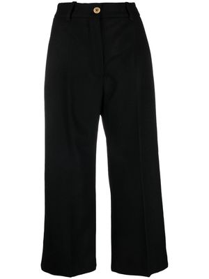 Patou wide-leg cropped trousers - Black