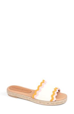 patricia green Ava Ric Rac Platform Espadrille Slide Sandal in Pink/Orange