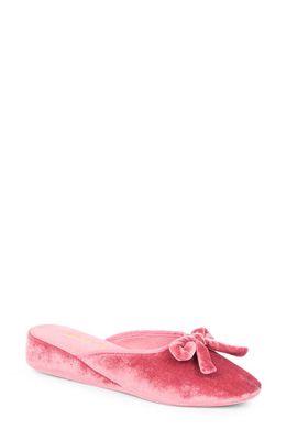 patricia green Bow Wedge Slipper in Rose Pink