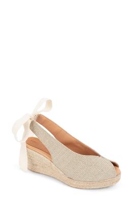 patricia green Dolce Espadrille Wedge Sandal in Natural Lurex