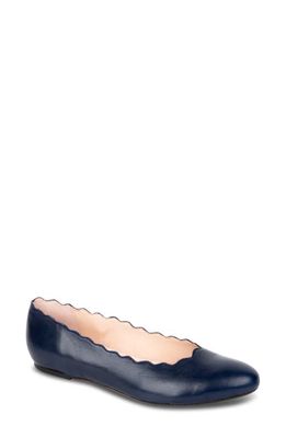 patricia green Palm Beach Scalloped Ballet Flat in Navy