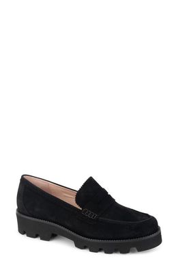 patricia green Vince Lug Sole Penny Loafer in Black