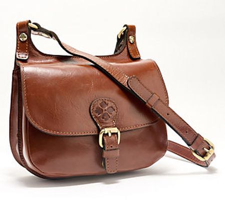 Patricia Nash Linny Leather Shoulder Saddle Bag