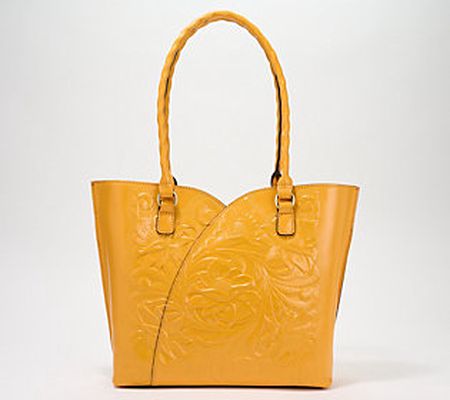 Patricia Nash Vintage Cavo Tooled Leather Marion Tote