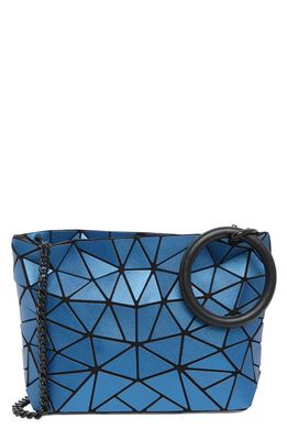 PATRIZIA LUCA Triangle Geometric Print Crossbody Bag in Blue Caviar