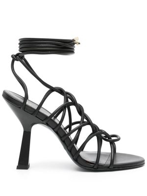 Patrizia Pepe 100mm lace-up sandals - Black