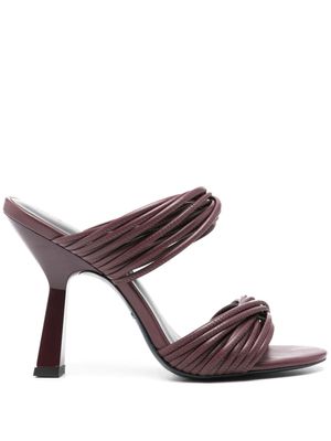 Patrizia Pepe 100mm leather sandals - Purple