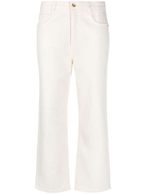 Patrizia Pepe 5-Pocket cropped mid-rise jeans - White