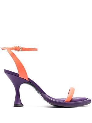 Patrizia Pepe 85mm colour-block leather sandals - Purple
