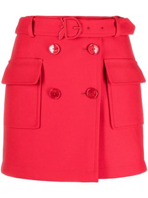 Patrizia Pepe belted cargo miniskirt - Red