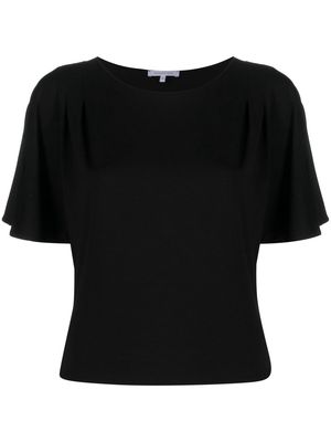 Patrizia Pepe boat-neck detail T-shirt - Black
