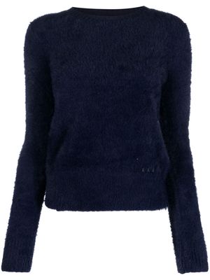 Patrizia Pepe brushed-effect wool blend jumper - Blue