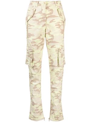 Patrizia Pepe camouflage-pattern stretch-cotton cargo pants - Green