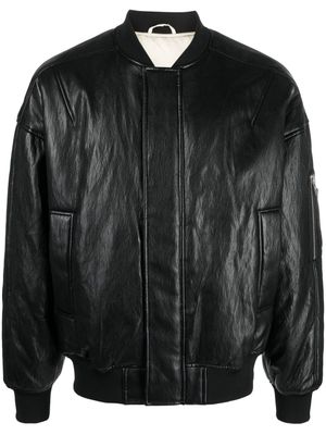 Patrizia Pepe coated oversized bomber jacket - Black