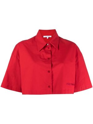 Patrizia Pepe cropped button-up shirt - Red