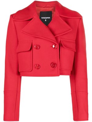 Patrizia Pepe double-breasted cropped jacket - Red