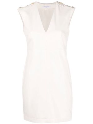 Patrizia Pepe Essential sleeveless minidress - White