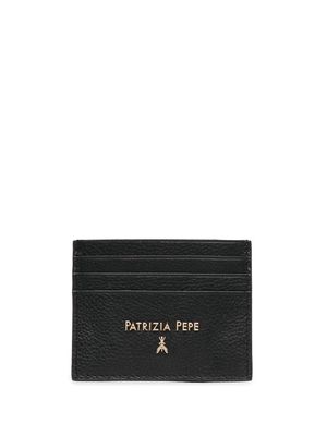 Patrizia Pepe Fly logo-plaque card holder - Black