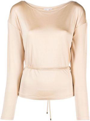 Patrizia Pepe Fly-plaque belted T-shirt - Gold
