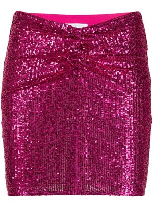 Patrizia Pepe gathered sequin miniskirt - Pink