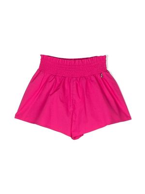 Patrizia Pepe girl logo-plaque shorts - Pink