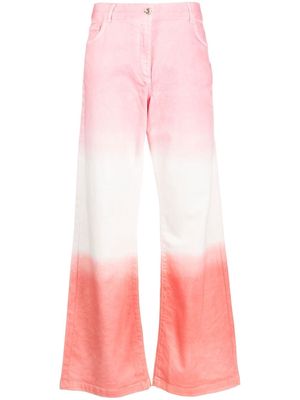 Patrizia Pepe gradient-effect wide-leg trousers - Pink