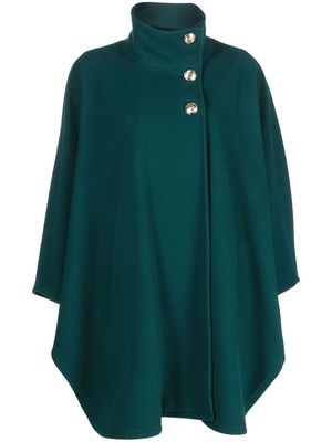 Patrizia Pepe high-neck cape coat - Green