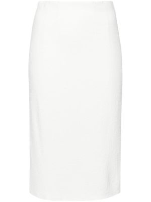 Patrizia Pepe high-waist crinkled pencil skirt - White