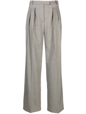 Patrizia Pepe high-waist wide-leg tailored trousers - Grey