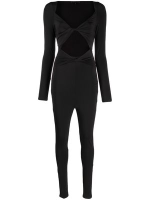 Patrizia Pepe knot-detail jersey jumpsuit - Black