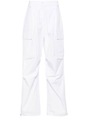 Patrizia Pepe logo-appliqué cargo trousers - White