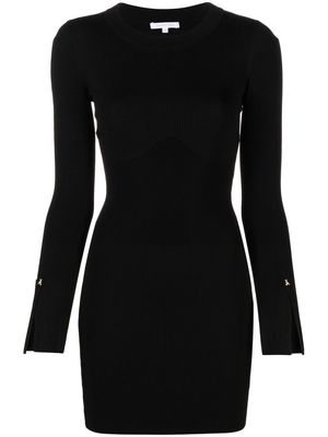 Patrizia Pepe logo-charm mini dress - Black