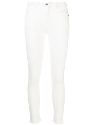 Patrizia Pepe logo-embellished skinny jeans - White