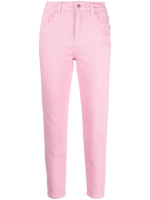 Patrizia Pepe logo-plaque tapered jeans - Pink
