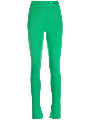 Patrizia Pepe logo-waistband mid-rise trousers - Green