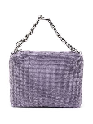 Patrizia Pepe Maxichain rhinestone-embellished tote bag - Purple