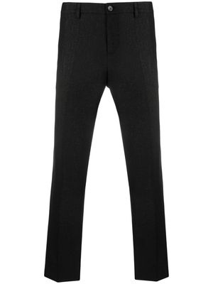 Patrizia Pepe metallic-threading cotton slim trousers - Black