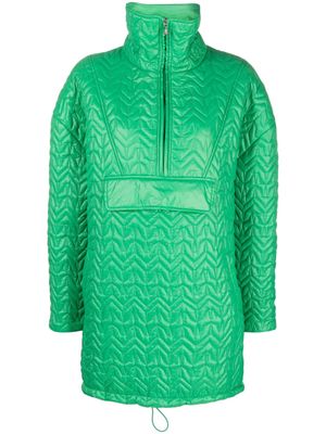 Patrizia Pepe monogram-jacquard quilted jacket - Green