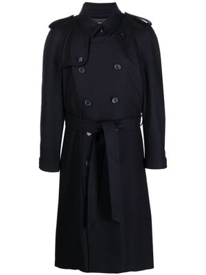 Patrizia Pepe notched-collar double-breasted coat - Blue