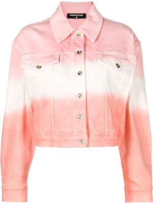 Patrizia Pepe Nuanced gradient-effect denim jacket - Pink
