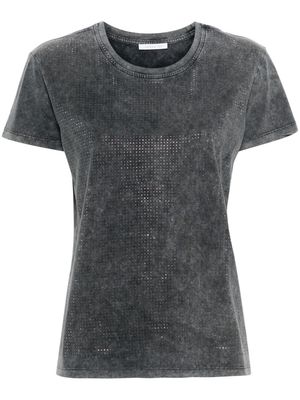 Patrizia Pepe rhinestone-embellished T-shirt - Grey