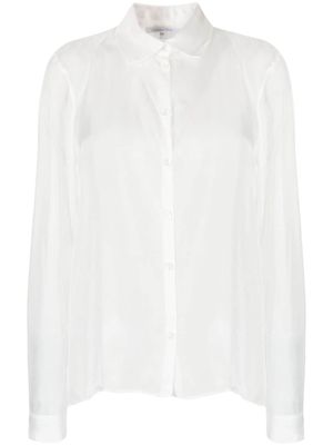 Patrizia Pepe semi-sheer silk blouse - White