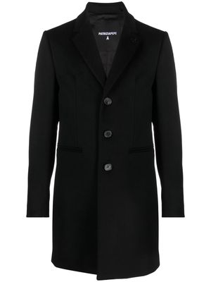 Patrizia Pepe single-breasted wool-blend coat - Black
