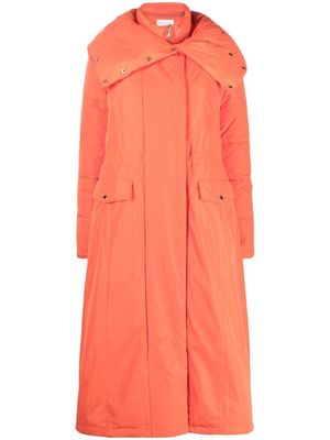 Patrizia Pepe spread-collar padded oversize coat - Orange