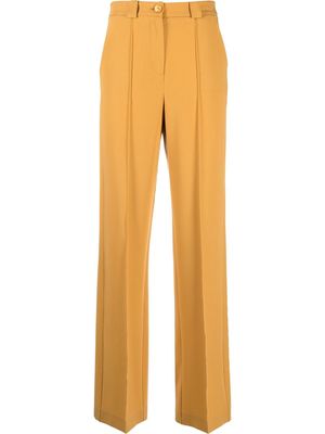 Patrizia Pepe straight-line tailored trousers - Yellow