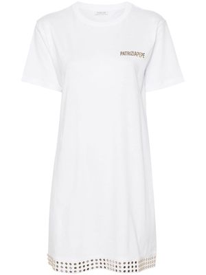 Patrizia Pepe stud-embellishment T-shirt dress - White