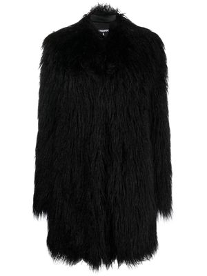Patrizia Pepe V-neck faux-fur coat - Black