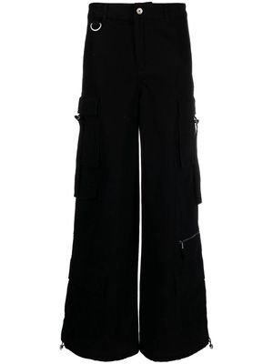 Patrizia Pepe wide-leg cargo trousers - Black